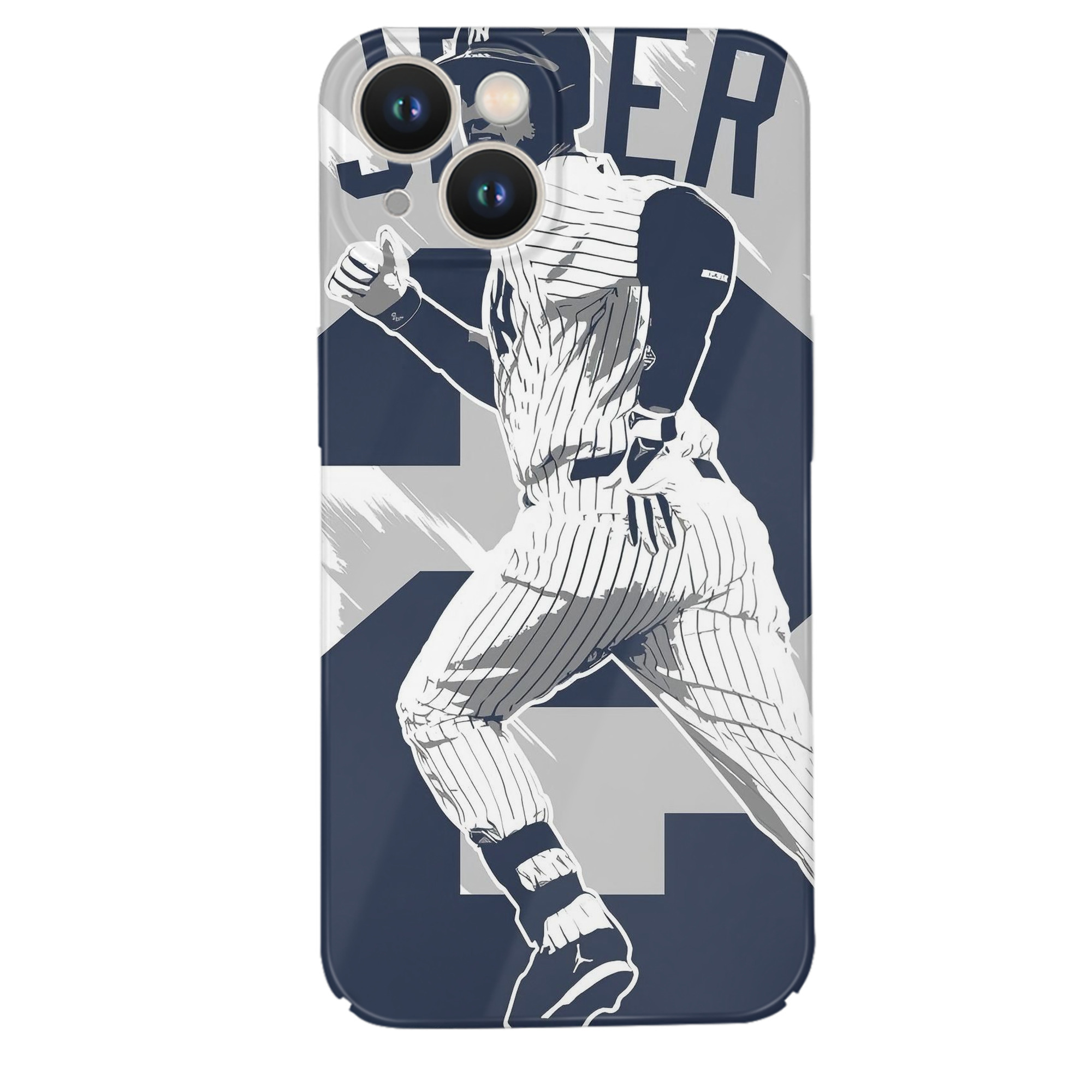 Derek Jeter 113 IPhone 14 Series Full-Cover Hard Case – Shockproof With Raised Camera Protection – Precise Cutouts, Wireless Charging Compatible – Durable, Anti-Yellowing, Easy To Clean